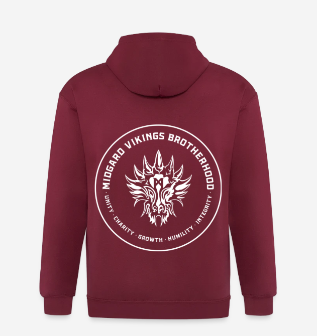 Zip hoodie met values